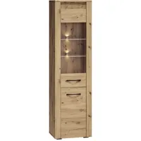 Feldmann-Wohnen Vitrine, Braun, Holz, 4 Fächer, Rechteckig, 55x200x40 cm,