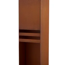 LUCANDE Außenleuchte Metall 80 cm 1-flammig spritzwassergeschützt braun