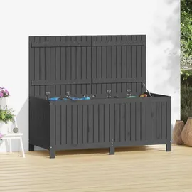 furnicato Gartentruhe 147 x 64 x 68 cm Grau