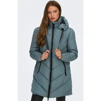 Jdy Damen Jdyskylar Padded Hood Jacket Otw Noos Steppmantel, Stormy Weather/Detail:BLACK, M EU - M