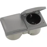 Berker Integro Flow Doppelsteckdose Deckel Edelstahl Effekt - 0 Stk