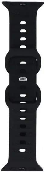 GlacierX Silikonarmband gerippt Schwarz für Apple Watch 38/40/41mm Schwarz