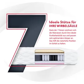 Fdm Taschenfederkernmatratze, Weiß, H2 + H3, Füllung: Taschenfederkern, Rechteckig, 140x200 cm, Oeko-Tex® Standard 100, Schlafzimmer, Matratzen Shop, Matratzen, Taschenfederkernmatratzen