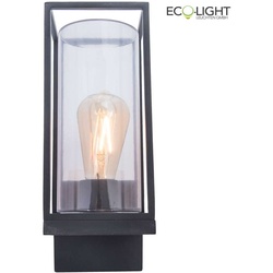 Lutec Wandleuchte FLAIR, 1-flammig, E27, max. 40W, IP44, anthrazit ECO-5288801012