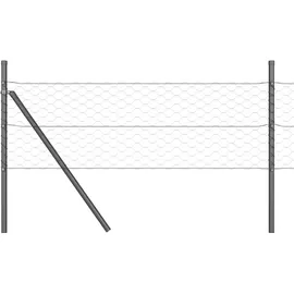 vidaXL Zaunpfosten 10 x 940 cm Grau/Stahl