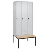 C+P Garderobenschrank ""Classic Plus"", Abteilbreite 30 cm, mit Sitzbank,
