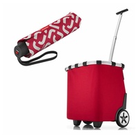 REISENTHEL® Einkaufstrolley carrycruiser Set Red, mit umbrella pocket classic rot