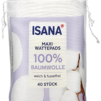 ISANA Maxi Wattepads 100% Baumwolle - 40.0 Stück
