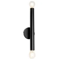 QAZQA Art Deco Wandleuchte schwarz 2-flammig - Tubi
