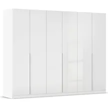 otto home Drehtürenschrank OTTO HOME "Kleiderschrank Schrank Garderobe AGORDO TOPSELLER Schlafzimmer", weiß (alpinweiß, hochglanz weiß), B:271cm H:210cm T:54cm, Holzwerkstoff, Schränke, Drehtürenschrank, durchdachte Innenausstattung, in 7 Breiten und 2 Höhen MADE