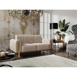 Fun Möbel Sofaset Valerie 3-2 in Stoff Stoff Elisa Velvet Beige