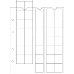 Münzhüllen OPTIMA, für 35 Münzen bis 27 mm Ø, glasklar, 5erPack