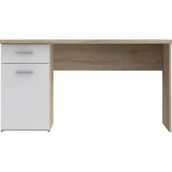 Schreibtisch FORTE "Tempra", weiß (sonoma eiche, weiß, sonoma eiche, sonoma eiche), B:140cm H:76,5cm T:60cm, Tische