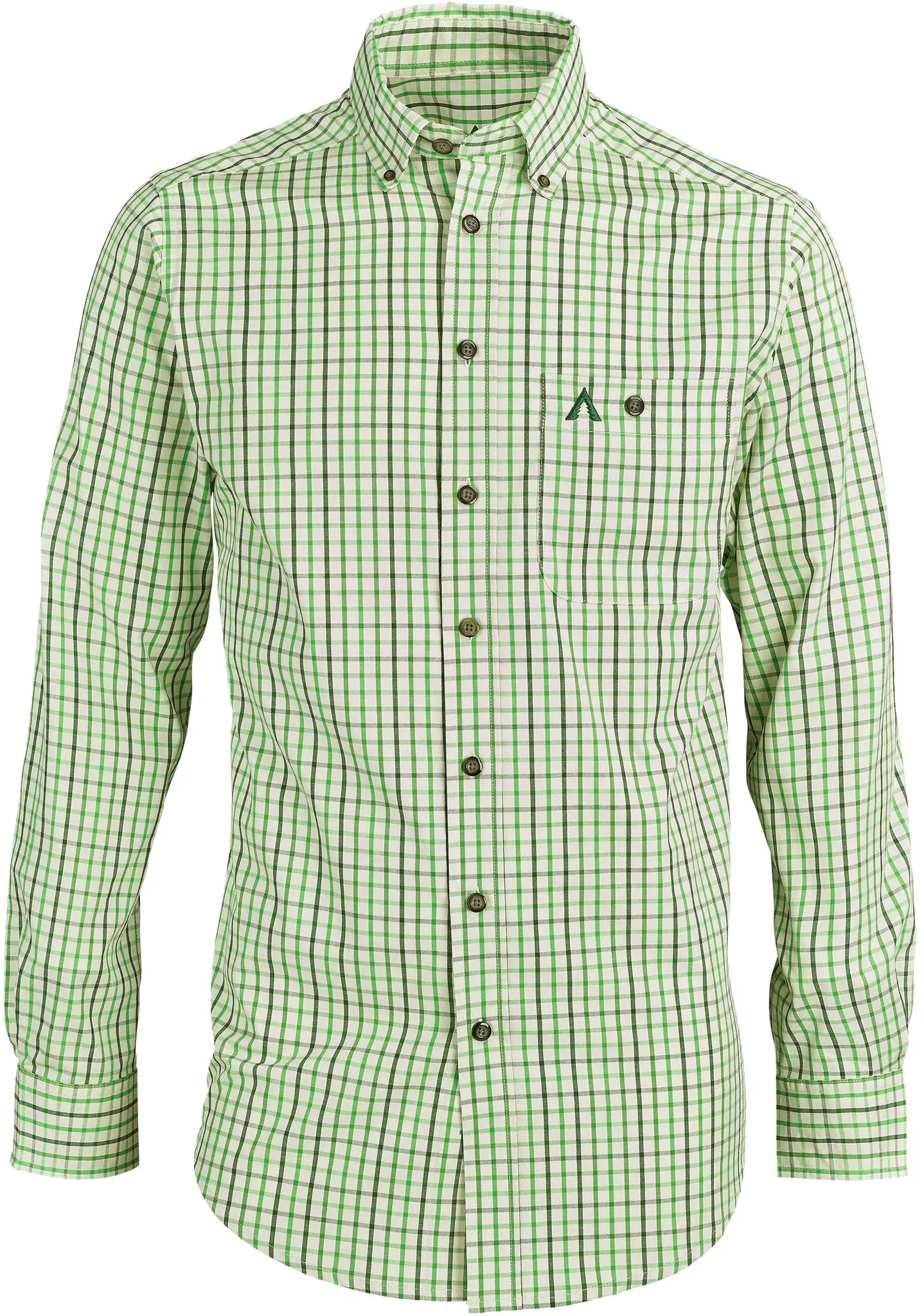 GRUBE Langarmhemd, off white check, 47/48