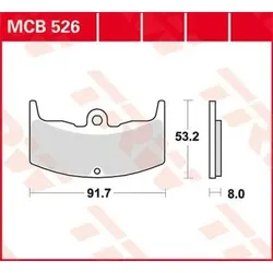 TRW Bremsbelagsatz MCB526 Bremsbeläge,Bremsklötze,Bremssteine,Bremsbeläge & Bremsbelagsatz,Bremsklötze & Bremsbelagsatz