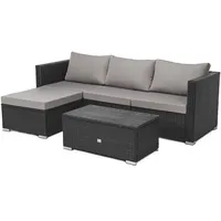 SVITA QUEENS PolyRattan Lounge Sofa Garten Garnitur Lounge Gartenmöbel Rattan