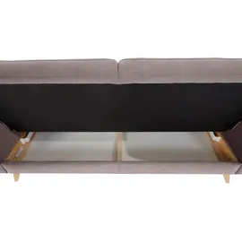 exxpo - sofa fashion 3-Sitzer EXXPO - SOFA FASHION "Nappa, kompakt, bequem, zeitloses Design, Breite 222cm, L-Form", grau (taupe), B:222cm H:87cm T:89cm, Samtvelours (100% Polyester);Webvelours (100% Polyester), Sofas, tolle Detailverarbeitung