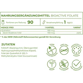 vitality nutritonals Folsäure Kapseln 90 St.