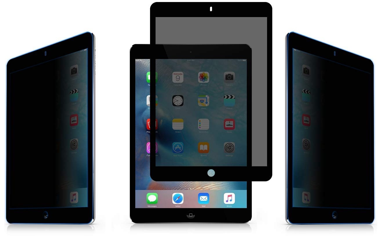 THORANI Privacy Filter für Apple iPad Mini 4 & 5 2019 (7.9") Hochformat - Matte, dünne, blasenfreie Panzerglasfolie mit Blickschutzfilter
