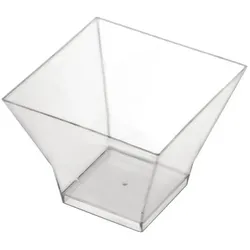 MONOUSO - Mehrweg Fingerfood-Becher aus PS "Pagode" Transparent 120ml (500 Stück)