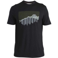 Icebreaker Merino 150 Tech Lite Iii Pinnacle Grid Short Sleeve T-shirt Schwarz M Mann