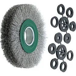 Lessmann Draht-Rundbürste (grün) INOX-Draht 0,30 mm, Bürsten-⌀xBesatzbreite: 100X20 mm