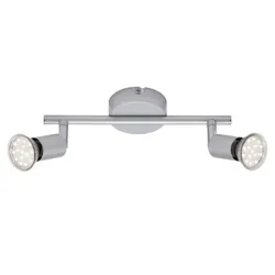 Briloner LED Deckenstrahler PICCO 2flg silber inkl. GU10 LED schwenkbar