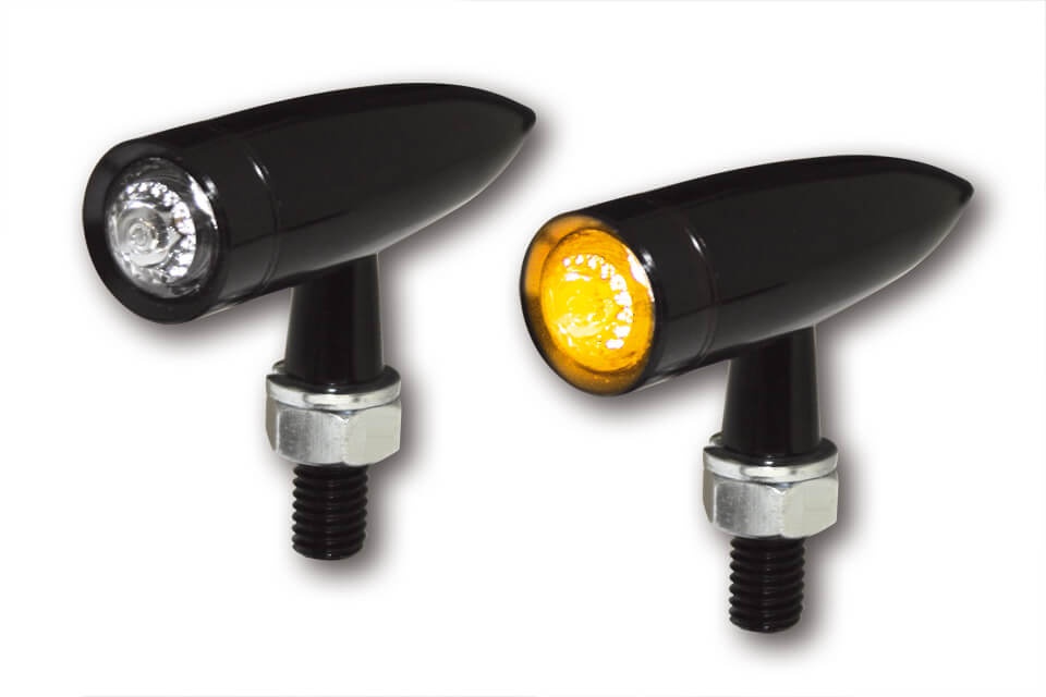 HIGHSIDER LED indicatoren MONO BULLET LONG, zwart