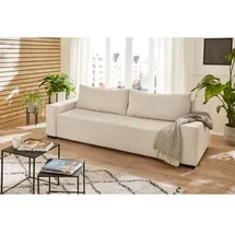 SUN GARDEN Sun garden, SO210/TRIER Schlafsofa mit Stauraumfunktion und Kissen Cord natur (Bettsofa)