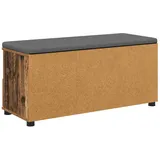 vidaXL Flurbank mit Kissen mit Schubladen 100 x 38 x 46 cm Altholz