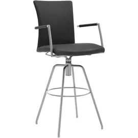 Musterring Armlehnstuhl Leder grau