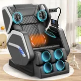 NAGLIFOR Massagesessel,Ganzkörper-Massagestuhl, 14 Massagerollen, Rücken- und Beinheizung, Fußmassage, 8 Airbags, Bluetooth-Lautsprecher, Touch-Fernbedienung für Familie und Freunde