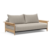 INNOVATION LIVING Schlafsofa Malloy Wood Stoff Gravel