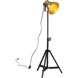 vidaXL Stehleuchte, Stehlampe für Wohnzimmer Esszimmer Büro, Standleuchte Verstellbares Design, Leselampe, Industrie-Stil, 25W Vintage-Messing E27