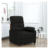 vidaXL Relaxsessel Schwarz Stoff 58 x 53,5 x 75 cm Schwarz mit Liegeposition