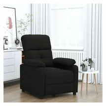 vidaXL Relaxsessel Schwarz Stoff 58 x 53,5 x 75 cm Schwarz mit Liegeposition