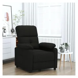 vidaXL Relaxsessel Schwarz Stoff 58 x 53,5 x 75 cm Schwarz mit Liegeposition