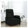 vidaXL Relaxsessel Schwarz Stoff 58 x 53,5 x 75 cm Schwarz mit Liegeposition