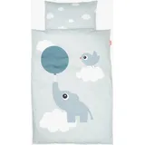 Done by Deer Elphee Bettwäsche 100 x 140 cm, blau