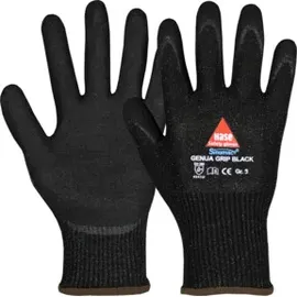hase GENUA GRIP BLACK, Montagehandschuh schnittfest Level D, Größe 6