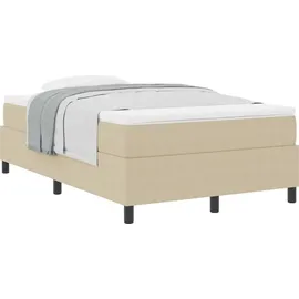 vidaXL Boxspringbett Hellgrau und Weiß 120 x 200 cm Cordstoff - Grau