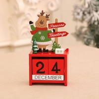 Adventskalender aus Holz, Holzblockkalender Würfelkalender Tischkalender Weihnachte, Countdown bis Weihnachten, Adventskalender ohne Befüllen, Rot