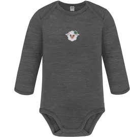 normani Outdoor Sports Baby Merino Body Langarm Auckland in Anthrazit | Gr.: 74