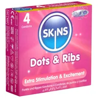 Skins Condoms Skins *Dots & Ribs* Kondome 4 St