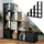 Vicco Treppenregal Bücherregal 142,5 x 140 x 29 cm Schwarz