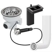 Aquade Siebkorbventil Ø114mm mit Drehexcenter und Abtropf-Überlauf für Spüle