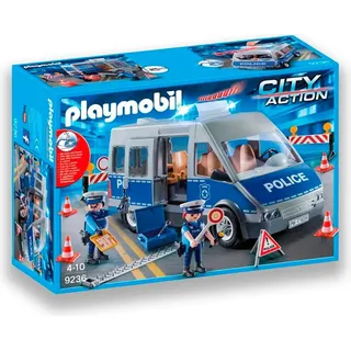 Playmobil City Action Polizeibus mit Straßensperre 9236
