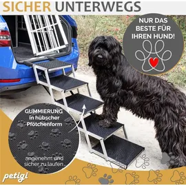 Petigi Hundetreppe klappbar 5 Stufen 70 kg