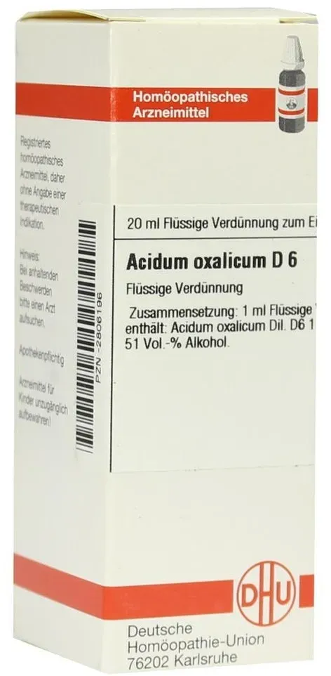 Acidum Oxalicum D 6 Dilution 20 ml