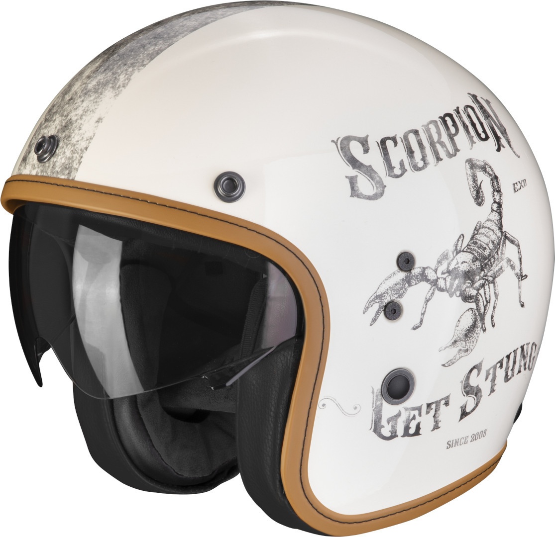 Scorpion Belfast Evo Pique Jet Helm, wit, XS 54 55